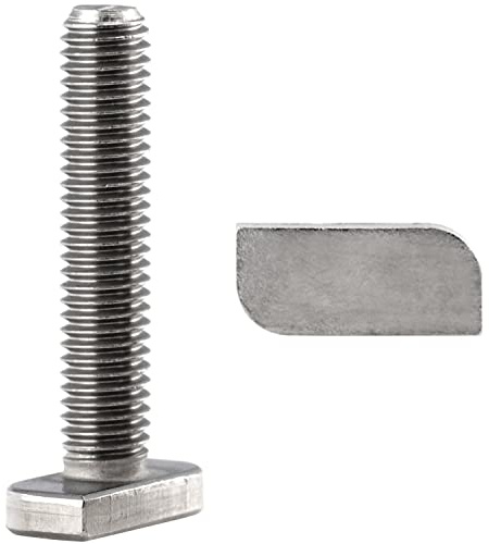 FASTON® Hammerkopfschrauben M10x60 mm aus Edelstahl A2 V2A (100 Stück) Gewächshaus Ankerschrauben Schrauben Hammerkopf Hammerschrauben Zubehör Rankhilfe Schienen Solarpanele Gasrohren
