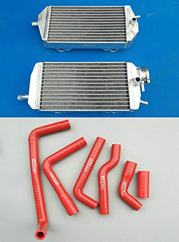 Radiador de aluminio + manguera de silicona roja para gas MX/SM/EC 200/250/300 2007-2017 EC250 MX250 E/F/R/4T/Hobby/Replica