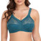 Ayigedu Ladies Plus Size Bra Minimiser Full Coverage Firm Hold Non Padded No Wired 38G Green
