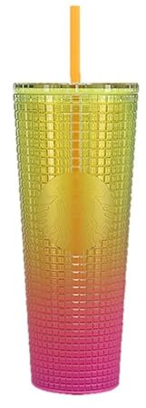 Starbucks Vaso frío degradado rosa limón verano 2022 Venti 24 oz