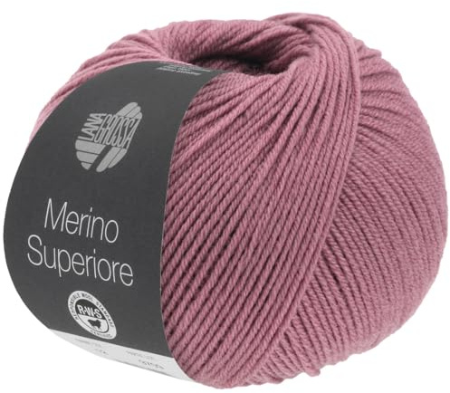 LANA GROSSA Merino Superiore | Pure, extrafeine Merinowolle waschmaschinenfest und filzfrei | Handstrickgarn aus 100% Schurwolle (Merino extrafein) | 50g Wolle zum Stricken & Häkeln | 180m Garn FB26