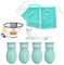 MSMUOEZ 7 Pieces of Cat Bathing Supplies,Anti-Scratch Silicone Cat Shoes,Cat Claw Covers, Cat Shower Net Bag,Cat Bathing Bag,Cat Grooming Mesh Bag,Elizabethan Collar(No.3)