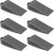Door Stops, Pack of 6 Rubber Door Wedge Stopper Heavy Duty Anti Slip Door Stop Suitable for All Types of Surfaces (Grey)