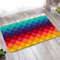 Banemi Teppich Läufer, Fussmatte Aussen 60X90cm Bunt Regenbogen Farbgittermuster für Wohnzimmer Schlafzimmer