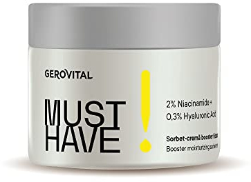 Gerovital Must Have Sorbet-Creme 2% Niacinamid & 0,3% Hyaluronsäure, 50 ml | Feuchtigkeitsspendende Anti-Falten-Pflege, glättet die Haut und verbessert die Elastizität für einen strahlenden Teint