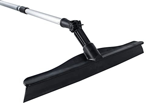 Teleskopstange Aluminium Teleskop Stange bis 2m ausziehbar - deutsches Gewinde inkl. Winkel, Adapter und Fensterlippe Aufsatz mit Gummi Abzieher