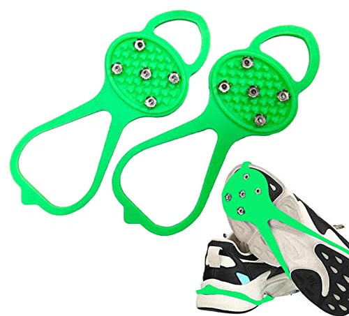 Schuhspikes, Schuh Spikes Anti Rutsch, Schuhe Für Winter Umrüsten Steigeisen Universal, Elastizität Schuh Spikes Für Bergschuhe, Schuhkrallen Mit 5 Zähnen Steigeisen Als Gleitschutz Bei Glatteis