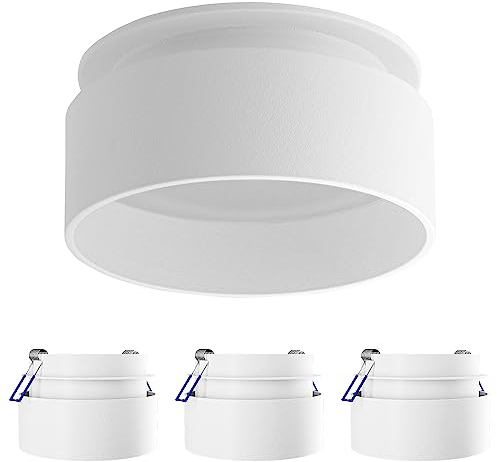 SSC-LUXon 4er Set Einbau Deckenstrahler Sudara mit indirektem Licht Fassung für GU10 oder Module - Design Einbauspot weiß