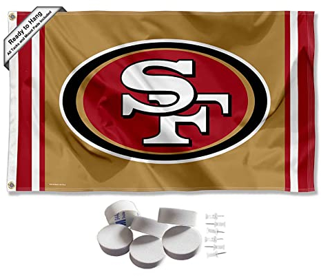 San Francisco 49ers Gold Banner and Tapestry Wall Tack Pads