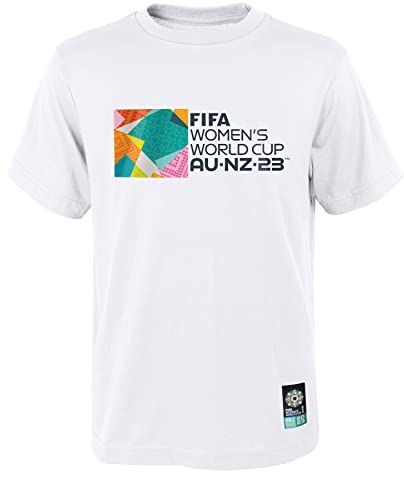 Official 2023 Women's Football World Cup Adult Event T-Shirt, White, Large