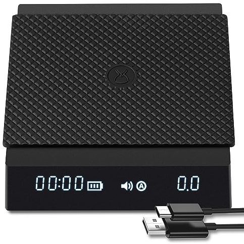 TIMEMORE Black Mirror Nano, Digitale Kaffeewaage mit Timer, 2kg/0.1g, Espresso Waage, Multifunktionale barista waage, Automatisches Timing coffee scale, schwarz