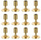 Romadedi Kerzenständer Gold Stabkerzen Metall - 12er Set Kerzenhalter Stabkerze Kerzen Ständer Vintage Morden Deko für Hochzeit Tischdeko Weihnachten Wohnzimmer Adventskranz