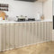 LIVEINU Schrankvorhänge für Küche, Kleiderschrank, Badezimmer, Privatsphäre Gardine, Staubdichter Vorhang für Regale, hängende Tür, Japanische Noren Selbstklebend, Beige 4, 70x50cm
