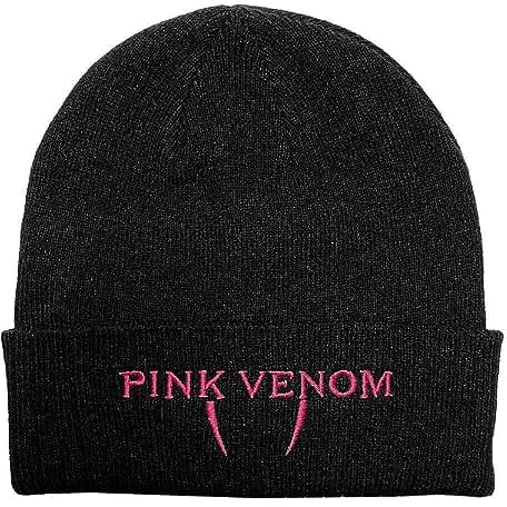 Blackpink Mütze Beanie Rosa Venom Logo Nue offiziell Unisex Schwarz One Size