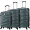 Set Valise Rigide 3 Pièces | Valise Cabine + Valise Moyenne + Valise Grande Taille | 55x40x20 + 65cm + 75cm | Vert