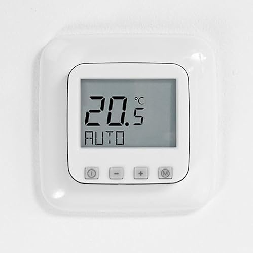 Ritzer Digital Raumthermostat Fußbodenheizung für Busch Jäger Reflex SI im Set mit Abdeckung und Rahmen (mit Zeitschaltuhr)
