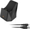 Station de charge portable pour manette unique PS5 USB C avec indicateur de lumière LED pour PS5 (noir)