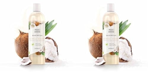 Wahl Oatmeal Essence Shampoo, Dog Shampoo, Shampoo for Pets, Natural Pet Friendly Formula, For Dogs with Very Sensitive Skin, Concentrate 15:1, Moisturises Pet Coats, 500 ml. (Pack of 2)