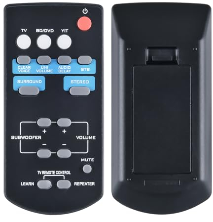 GOUYESHO FSR60 WY57800 Replacement Remote Control Compatible With Yamaha Soundbar YAS-101 YAS-101Bl ATS-1010 YAS101 YAS101Bl ATS1010 FSR60-WY57800