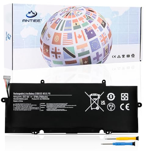 ANTIEE 57WH AA-PBWN4AB Laptop Akku für Samsung ATIV Book 5 540U4E NP540U4 NP540U4E 530U4E NP530U4 NP530U4E NT530U4E Book 7 740U3E NP730U3E BA43-00360A NP740U3E 730U3E 7650mAh Notebook
