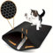 Katzenklo | Katzenstreu Matte | Unterleger Waben Design | Wasserdichte Katzentoiletten & Zubehör | Spart Streu & Schützt Böden | Bienenwabe Matte (Schwarz, 40 x 50 cm) | CATMAT