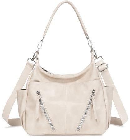 unisoul Handtasche Damen PU Leder Umhängetasche Groß Crossbody Bag Gross Shopper Tasche Tasche Tote Retro Schultertasche Elegant Henkeltasche Hobo Bag für Frauen, Top-Griff Tragetaschen Handbag