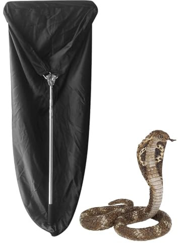Tuxxjzm Schlangenzange – ausziehbarer Schlangenstock mit Tasche | Schlangengreifer Greifzange für den Außenbereich, Werkzeug mit langer Reichweite für Klapperschlange, Reptilien