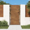 Homgoday Puerta de jardín exterior, puerta de jardín 105 x 205 cm de acero Corten, puerta de jardín exterior, puerta exterior, puertas para exterior, puerta peatonal de exterior