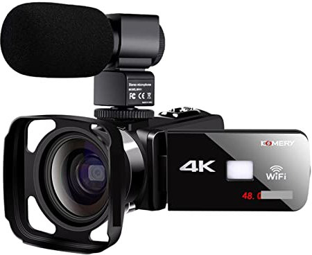 AUBEST Video Camera Camcorder 18X Zoom 4K UHD Camcorder Live Streaming Webcam Professional Video Cameras For Photography Outdoor IR Night Vision(No SD Card)