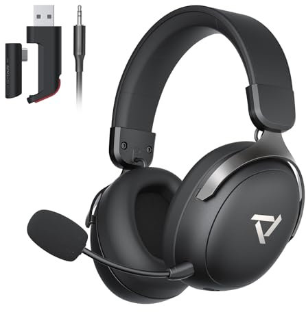 PRISMXR Wireless Gaming Headset Compatible with PS5/4, PC, Quest 3S/3/2, up to 80-hr Battery, 2.4Ghz USB Gaming Headphones with Bluetooth, 7.1 Virtual Surround Sound – Vega Q1