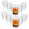 com-four® 12x Teegläser mit Henkel - 240 ml Kaffeeglas aus Borosilikatglas - Gläser für Kaffee, Tee oder Latte Macchiato - spülmaschinenfest und mikrowellengeeignet (transparent - 240ml - 12 Stück)
