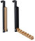 Relaxdays Türgarderobe klappbar 2X, zum Einhängen, Türhaken 6 Kleiderbügel, Metall & Holz, für 2 cm Türfalz, schwarz