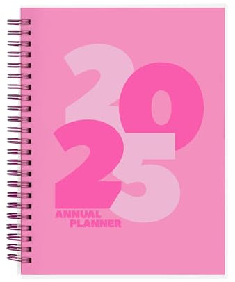 Rileys & Co Grober Wochenplaner 2025, Jahresplaner, Wochen- Und Monatsplaner, Januar - Dezember 2025, Flexibler Einband, Notizseiten, Doppeldrahtbindung (15,2 X 20,3 Cm, Rosa)