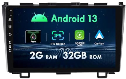 MISONDA Radio de Coche 2 DIN para Honda CRV CR-V III 2007-2011 Android 9 Pulgadas IPS GPS CarPlay Android Auto Bluetooth AUX DSP cámara de visión Trasera Radio Soporte Dab+ estéreo