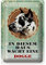 Nostalgisches Warnschild 'In diesem Haus wacht eine Dogge' | Retro-Stil Haustierdeko für Zuhause | 20 x 30cm