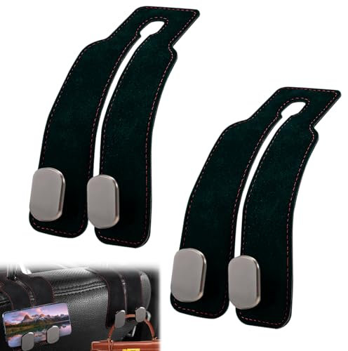 elook 2PCS Car Hooks, Universal Car Seat Back Storage Hook for Hang Bag Handbags Grocery Bags - Black
