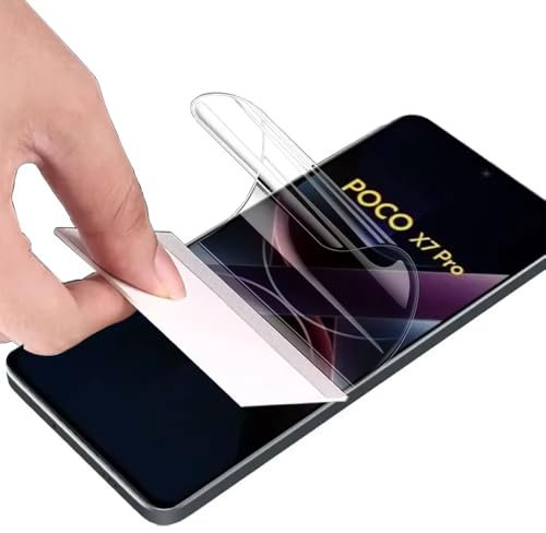 Snailcanfly 2 pcs películas de hidrogel para Xiaomi Poco X7 Pro 5G 6.67 Protectores de pantalla de TPU Transparente flexible suave A prueba de explosiones NO vidrio templado