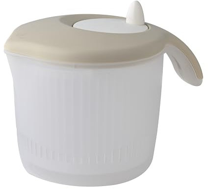 Biesse P636/17, Essoreuse à salade, herbes, légumes… essorage facile et rapide, petite taille encombrement mini, plastique, beige, 3l
