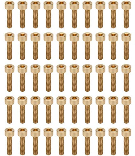50 pcs tappo di rame con vite esagonale strumenti hardware M4 forniture industriali (M4*16)