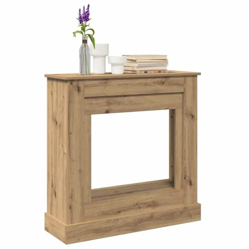 INLIFE Kaminumrandung Artisan-Eiche 90x30x90 cm Holzwerkstoff,Heim & Garten,Zubehör für Kamine & Holzöfen,Eiche handwerklich,20.5 KG,854597