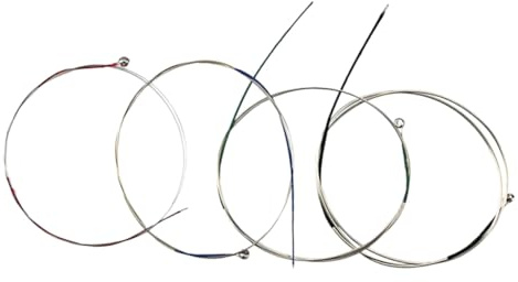 Bratschensaiten B803 1 Satz Metall, Silber, 4 Stück | A-1st bis C-4th 0, 35–0, 99mm, Voller Heller Ton, Tragbar für Ersatz bei Instrumentenzubehör