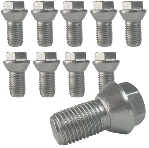 TRACER 10x Radschraube M14x1.5 Kegelbund 60° 21mm | Schlüsselweite 17mm kompatibel mit
