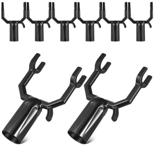 WRITWAA 8 Stück Metall Astklemmen Baumstütze für Obstbäume Aluminiumlegierung Asthalter Schwarz Stabiler Pflanzenschutz für Apfel Birn und Pfirsichbäume