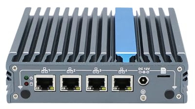ANDAQI Firewall Appliance, Mini PC, Mikrotik, OPNsense, VPN, Router PC, N100, RX23, 4 x 2.5GbE LAN, Expandable Wide-Voltage 9-36V / WiFi / 4G / CAN, 4G RAM, 128G SSD