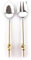 Thirstystone NCH057 Old Hollywood Salad Servers, Stainless Steel, Gold