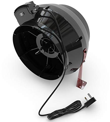 Black Orchid Centri-Flo 12-Inch Inline Centrifugal Grow Tent Fan with Twin Speed Control (315mm) - Quiet, High-Performance Ventilation Fan for Hydroponic Grow Rooms, Ducting Systems