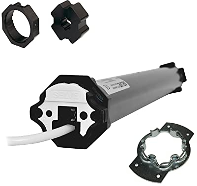 Selve® SP 2/50 Rolladenmotor inkl. Einbruchschutz durch patentierte SecuBlock®, Motorlager, Anschlusskabel und SW 60 Adapter/Mitnehmer. (SP 2/50 ohne SecuBlock)