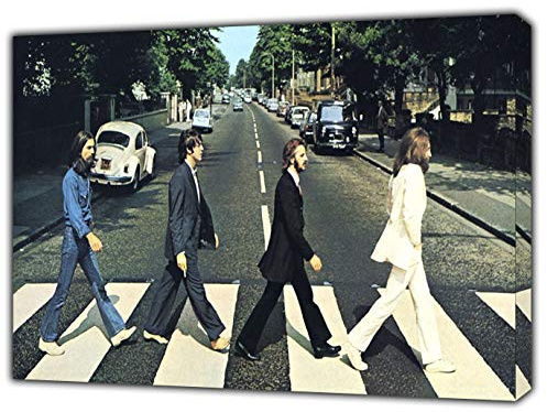 ARTSPRINTS Kunstdruck auf Holzrahmen, Motiv: Englische Rockband Abbey Road, 60 x 40 cm, 18 mm Tiefe