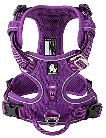 WINHYEPET Truelove No Pull Hundegeschirr, reflektierendes Hundegeschirr für Hunde, verstellbare weich gepolsterte Haustierweste mit einfachem Bediengriff TLH56512