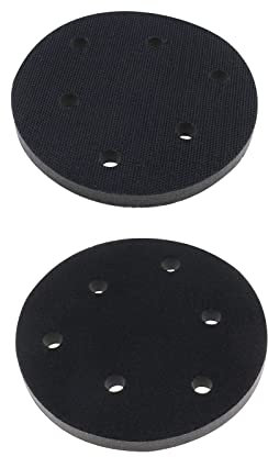 OTOTEC 2PCS 125mm Soft Sponge Interface Pad Sanding Pad 6 Holes for Random Sander Dedicated Replacement Cushion Pad Impact-Resistant Noise Reduction Protection Polisher